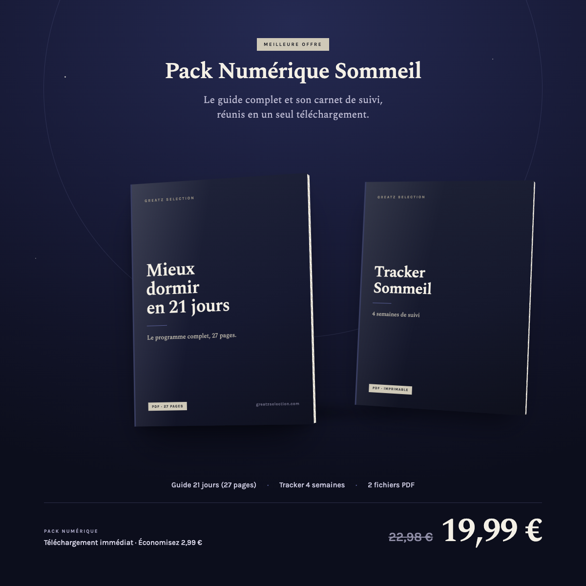 Pack Sommeil Complet — Guide 21 Jours + Tracker
